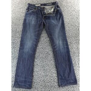 Gap Jeans‎ Mens 33X36 Dark Blue Denim Pants 1969 Boot Distressed Cowboy Y2K
